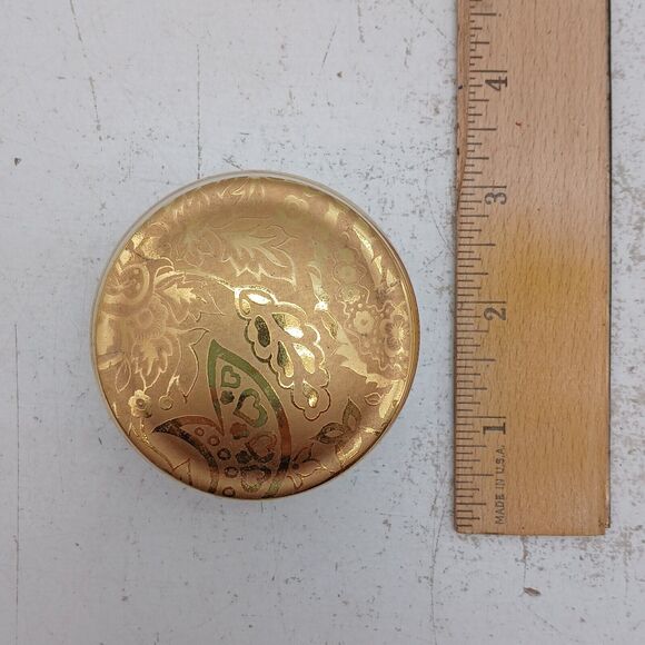 Vintage Porcelain Round Trinket Box JWK Josef Kuba Western Germany w/ Gold Trim - Picture 13 of 13